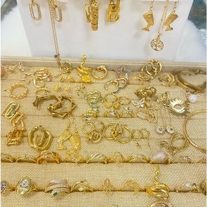 stainless steel Real 18k gold plated,earrings ring necklaces boho gold jewelry